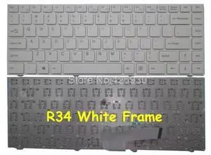 Laptop Keyboard For DEEQ R34 English US White Frame Laptop Keyboard For DEEQ R34 English US White Frame