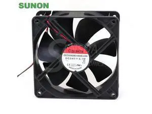 For Sunon EEC0382B3-0000-A99 12038 120mm 12cm DC 24V 3.1A 2-wire -pin server inverter case axial cooling fans For Sunon EEC0382B3-0000-A99 12038 120mm 12cm DC 24V 3.1A 2-wire -pin server inverter case axial cooling fans