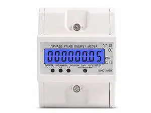 Din Rail 3 Phase 4 Wire Electronic Watt Power Consumption Energy Meter Wattmeter KWh 5-80A 380V AC 50Hz LCD Backlight Display Din Rail 3 Phase 4 Wire Electronic Watt Power Consumption Energy Meter Wattmeter KWh 5-80A 380V AC 50Hz LCD Backlight Display