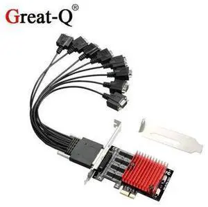 8ports RS232 COM to PCI Express Controller expansion card DB9 Serial PCIE riser card 8ports RS232 COM to PCI Express Controller expansion card DB9 Serial PCIE riser card