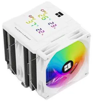 Peerless Assassin 120 Digital ARGB White CPU Air Cooler, Digital Screen Top Cover,6 Heatpipes Computer CPU Cooler, for AM4/AM5,Intel LGA1700/1851/1150/1151/1200, PC Cooler-White ARGB Peerless Assassin 120 Digital ARGB White CPU Air Cooler, Digital Screen Top Cover,6 Heatpipes Computer CPU Cooler, for AM4/AM5,Intel LGA1700/1851/1150/1151/1200, PC Cooler-White ARGB