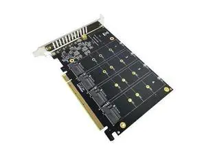 NVME To PCI-E X16 Adapter Card With Four M-Key PH44 NVME 4 Disk Array Expansion Card For 2230/2242/2260/2280 SSD NVME To PCI-E X16 Adapter Card With Four M-Key PH44 NVME 4 Disk Array Expansion Card For 2230/2242/2260/2280 SSD