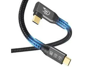 USB4 Cable, with Thunderbolt 4 Cable, 240W Charging Cable, 40 Gbps Data Cable, 8K @ 60Hz HDR, USB C to USB C Cable, 90Degree for Hub, Dock MacBook, M2, M3, Mac SSD (90Degree USB4 40G 240W 2M) black USB4 Cable, with Thunderbolt 4 Cable, 240W Charging Cable, 40 Gbps Data Cable, 8K @ 60Hz HDR, USB C to USB C Cable, 90Degree for Hub, Dock MacBook, M2, M3, Mac SSD (90Degree USB4 40G 240W 2M) black