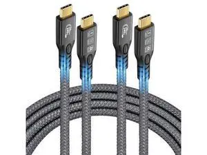 USB C 3.2 Gen2 20Gbps, 2PCS Type C 4K@60Hz UHD Video 5A/240W PD3.1 Fast Charge Cord with E-Marker Compatible with Thunderbolt 3/4 for iPhone 15Pro MacBook (2PCS USB C 20G 240W 3M) USB C 3.2 Gen2 20Gbps, 2PCS Type C 4K@60Hz UHD Video 5A/240W PD3.1 Fast Charge Cord with E-Marker Compatible with Thunderbolt 3/4 for iPhone 15Pro MacBook (2PCS USB C 20G 240W 3M)