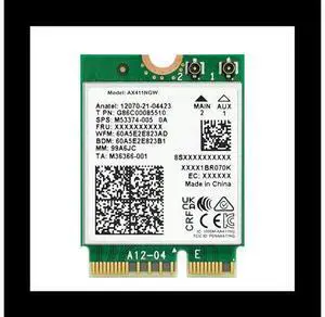 For AX411 Card 6E CNVio2 Bluetooth 5.3 Tri-Band 5374Mbps Network Adapter for Laptop/PC Win10/11-64Bit For AX411 Card 6E CNVio2 Bluetooth 5.3 Tri-Band 5374Mbps Network Adapter for Laptop/PC Win10/11-64Bit