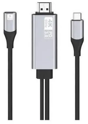 FOR 4K@60Hz Type C to HDMI-Compatible Cable Screen Mirroring Device for Laptop Converter Adapter Screen Sharing Accessories FOR 4K@60Hz Type C to HDMI-Compatible Cable Screen Mirroring Device for Laptop Converter Adapter Screen Sharing Accessories