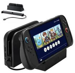 Extender Cable with Stand for Switch 2 Dock, 35cm USB C Extension Cable for Thick Protective Cases, Fast Charging, 10Gbps Data, 4K@60Hz Video Output, 1:1 Dock Function Restore, Passive Cooling Extender Cable with Stand for Switch 2 Dock, 35cm USB C Extension Cable for Thick Protective Cases, Fast Charging, 10Gbps Data, 4K@60Hz Video Output, 1:1 Dock Function Restore, Passive Cooling