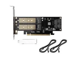 3 in 1 NGFF and MSATA SSD Adapter Card M.2 NVME to PCIe 16X/M.2 SATA SSD to SATA III to SATA Converter+2 SATA Cable 3 in 1 NGFF and MSATA SSD Adapter Card M.2 NVME to PCIe 16X/M.2 SATA SSD to SATA III to SATA Converter+2 SATA Cable