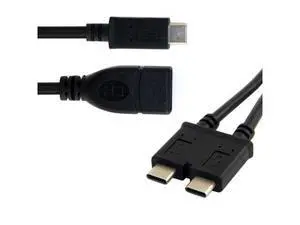 NGFF Dual Cable USB 3.1 Type-C to USB-C & USB 3.0 Female OTG Data Cable for 13 inch Laptop Pro NGFF Dual Cable USB 3.1 Type-C to USB-C & USB 3.0 Female OTG Data Cable for 13 inch Laptop Pro