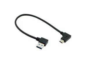 Chenyang-Cable 0.3M Reversible USB 3.1 USB-C Angled to Left Angled 90 Degree A Male Data Cable Chenyang-Cable 0.3M Reversible USB 3.1 USB-C Angled to Left Angled 90 Degree A Male Data Cable