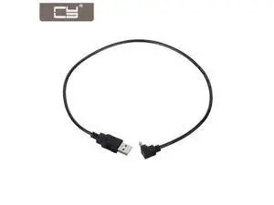CYDZ Mini USB 2.0 B Type 5pin Male Down Angled 90 Degree to USB Male Data Cable 0.5M CYDZ Mini USB 2.0 B Type 5pin Male Down Angled 90 Degree to USB Male Data Cable 0.5M