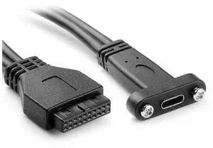 USB 3.1 Type C USB-C Female Single Port to USB 3.0 Motherboard 19pin Header Cable 40cm USB 3.1 Type C USB-C Female Single Port to USB 3.0 Motherboard 19pin Header Cable 40cm