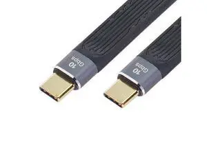 10Gbps USB-C Type-C Male to USB-C Male USB 3.1 65W 3A Flat Slim FPC Data Cable for Laptop & Phone 13cm 10Gbps USB-C Type-C Male to USB-C Male USB 3.1 65W 3A Flat Slim FPC Data Cable for Laptop & Phone 13cm