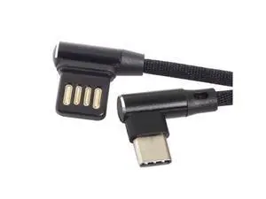 Type-C USB-C 3.1 to USB 2.0 Left Right Angled 90 Degree Data Cable With Nylon Sleeve Braid for Tablet & Phone 15cm Type-C USB-C 3.1 to USB 2.0 Left Right Angled 90 Degree Data Cable With Nylon Sleeve Braid for Tablet & Phone 15cm