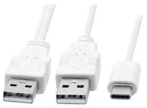 USB 3.1 Type C USB-C to Dual A Male Extra Power Data Y Cable for Cell Phone & Hard Disk USB 3.1 Type C USB-C to Dual A Male Extra Power Data Y Cable for Cell Phone & Hard Disk