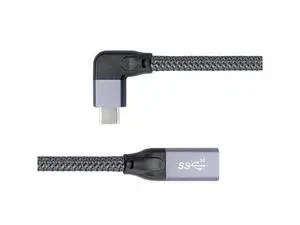 Left Right Angled USB-C USB 3.1 Type C Male to Female Extension Data Cable with Sleeve for Laptop Left Right Angled USB-C USB 3.1 Type C Male to Female Extension Data Cable with Sleeve for Laptop