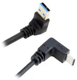 USB 3.1 USB-C Up & Down Angled to 90D Down Angled A Male Data Cable for Laptop USB 3.1 USB-C Up & Down Angled to 90D Down Angled A Male Data Cable for Laptop