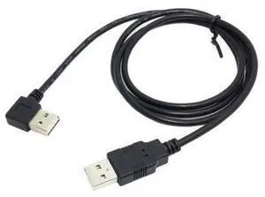 CYDZ USB 2.0 Male to Male Data Cable 100cm Reversible Design Left & Right Angled 90 Degree 1M CYDZ USB 2.0 Male to Male Data Cable 100cm Reversible Design Left & Right Angled 90 Degree 1M