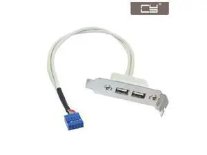 NGFF Type A USB 2.0 Female Back Panel to Motherboard 9pin Cable 30cm with Low profile 8cm Height PCI Bracket White NGFF Type A USB 2.0 Female Back Panel to Motherboard 9pin Cable 30cm with Low profile 8cm Height PCI Bracket White