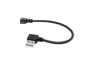 Left Angled 90 Degree Micro USB Male to USB Left Angled Data Charged Cable 20cm Left Angled 90 Degree Micro USB Male to USB Left Angled Data Charged Cable 20cm