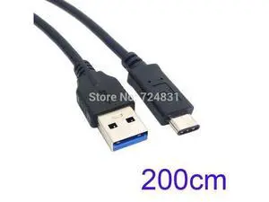 6ft 2m USB 3.0 3.1 Type C Male Connector to Standard Type A Male Data Cable High Quality 6ft 2m USB 3.0 3.1 Type C Male Connector to Standard Type A Male Data Cable High Quality