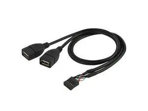 CYDZ 10 Pin Motherboard Female Header to Dual USB 2.0 Female Adapter Cable 50cm CYDZ 10 Pin Motherboard Female Header to Dual USB 2.0 Female Adapter Cable 50cm