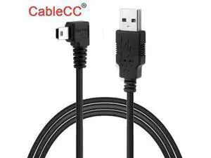 CableCC 5pin Mini USB Male Left Angled B Type 90 Degree to USB 2.0 A Male Data Cable 0.5M CableCC 5pin Mini USB Male Left Angled B Type 90 Degree to USB 2.0 A Male Data Cable 0.5M