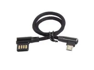 Micro USB 5Pin to USB 2.0 Left Right Angled 90 Degree Data Cable with Sleeve for Tablet & Phone 15cm Micro USB 5Pin to USB 2.0 Left Right Angled 90 Degree Data Cable with Sleeve for Tablet & Phone 15cm