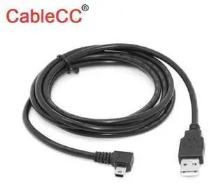 CableCC Mini USB B Type 5pin Male 90 Degree Right Angled to USB 2.0 Male Data Cable 1.8m 6ft CableCC Mini USB B Type 5pin Male 90 Degree Right Angled to USB 2.0 Male Data Cable 1.8m 6ft