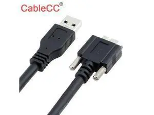 Cablecc 120cm USB 3.0 A type Cable Male to Micro USB 3.0 B Male with Mount Panel Screws for Hard Disk Mobile Phone Cablecc 120cm USB 3.0 A type Cable Male to Micro USB 3.0 B Male with Mount Panel Screws for Hard Disk Mobile Phone