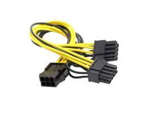 CYDZ PCI-E PCI Express ATX 6Pin Male to Dual 8Pin & 6Pin Female Video Card Extension Power Splitter Cable CYDZ PCI-E PCI Express ATX 6Pin Male to Dual 8Pin & 6Pin Female Video Card Extension Power Splitter Cable