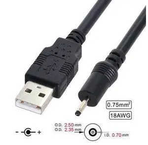 18AWG 0.75mm*2 USB 2.0 A Type Male to DC 2.50mm 2.35mm 0.7mm Power Plug 5V Cable 100cm 18AWG 0.75mm*2 USB 2.0 A Type Male to DC 2.50mm 2.35mm 0.7mm Power Plug 5V Cable 100cm