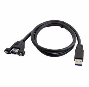 80cm USB 3.0 A Type Male to Female Extension Cable with Panel Mount screws 80cm USB 3.0 A Type Male to Female Extension Cable with Panel Mount screws