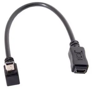 GPS Mini USB B Type 5P 90D Up Direct Angled Male to Female Extension Cable 20cm GPS Mini USB B Type 5P 90D Up Direct Angled Male to Female Extension Cable 20cm