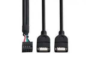 50cm 10 Pin Motherboard Female Header to Dual USB 2.0 Female Adapter Cable 50cm 10 Pin Motherboard Female Header to Dual USB 2.0 Female Adapter Cable