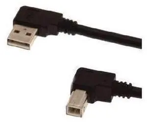 B Male Right Angled 90 Degree Printer to Left Angled USB 2.0 A Male Cable 100cm B Male Right Angled 90 Degree Printer to Left Angled USB 2.0 A Male Cable 100cm