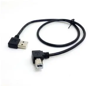 Left Angled USB 2.0 A Male to B Male 90 Degree Angled Printer Cable 50cm Left Angled USB 2.0 A Male to B Male 90 Degree Angled Printer Cable 50cm