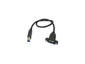Super Speed USB 3.0 Back Panel Mount Female to Male B Type Extension Cable 0.5M Super Speed USB 3.0 Back Panel Mount Female to Male B Type Extension Cable 0.5M