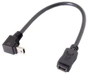 GPS Mini USB 5P 90D Down Direction Angled Male to 5P Female Extension Cable 0.2M GPS Mini USB 5P 90D Down Direction Angled Male to 5P Female Extension Cable 0.2M