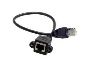 8P8C FTP STP UTP Cat 5e Male to Female Lan Ethernet Network Extension Cable with Panel Mount Holes 0.3M 8P8C FTP STP UTP Cat 5e Male to Female Lan Ethernet Network Extension Cable with Panel Mount Holes 0.3M
