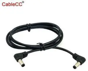 DC Power 5.5 x 2.1mm / 2.5mm Male to 5.5 2.1/2.5mm Male Plug Cable 90 Degree Right Angled 60cm DC Power 5.5 x 2.1mm / 2.5mm Male to 5.5 2.1/2.5mm Male Plug Cable 90 Degree Right Angled 60cm