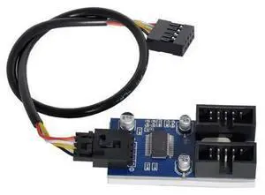 9pin USB 2.0 Header 1 to 2 Female Motherboard Extension Cable HUB Connector Adapter Port Multilier 9pin USB 2.0 Header 1 to 2 Female Motherboard Extension Cable HUB Connector Adapter Port Multilier