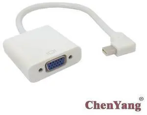Chenyang VGA RGB monitor Projector Adapter to Right Angled 90 degree Mini DisplayPort DP Male Cable White color Chenyang VGA RGB monitor Projector Adapter to Right Angled 90 degree Mini DisplayPort DP Male Cable White color