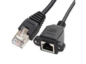 30cm 8P8C FTP STP UTP Cat 5e Male to Female Lan Ethernet Network Extension Cable with Panel Mount Holes 30cm 8P8C FTP STP UTP Cat 5e Male to Female Lan Ethernet Network Extension Cable with Panel Mount Holes