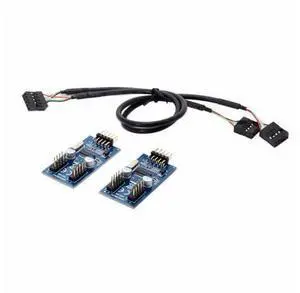 9pin USB 2.0 Header 1 to 2 / 4 Female Extension Cable HUB Connector Adapter Port Multilier 9pin USB 2.0 Header 1 to 2 / 4 Female Extension Cable HUB Connector Adapter Port Multilier