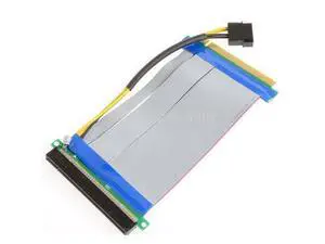 20cm PCI-E Express 16X to 16x Riser Extender Card with Molex IDE Power & Ribbon Cable 20cm PCI-E Express 16X to 16x Riser Extender Card with Molex IDE Power & Ribbon Cable