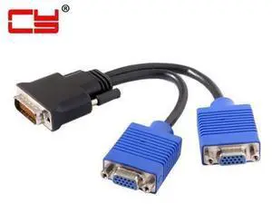 Dual 15Pin VGA RGB Female to DMS-59pin Male Splitter Extension Adapter Cable for PC Graphics Card Dual 15Pin VGA RGB Female to DMS-59pin Male Splitter Extension Adapter Cable for PC Graphics Card