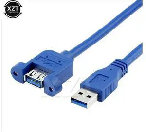 5pcs USB3.0 Male To Female High Speed USB 3.0 Extension Cable Wire Computer Host 0.5m with Screw Hole hot sale 5pcs USB3.0 Male To Female High Speed USB 3.0 Extension Cable Wire Computer Host 0.5m with Screw Hole hot sale