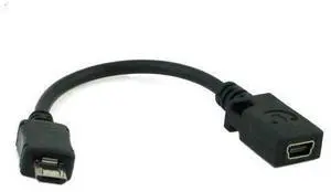 Micro USB Male to Mini USB Female Data Charge Cable 10cm Micro USB Male to Mini USB Female Data Charge Cable 10cm