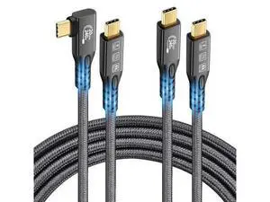 2 x USB C 3.2 Gen2 20Gbps, Type C 4K@60Hz UHD Video 5A/240W PD3.1 Fast Charge Cord with E-Marker Compatible with Thunderbolt 3/4 for MacBook Pro (USB3.2 20G 240W 3M 2PCS) 2 x USB C 3.2 Gen2 20Gbps, Type C 4K@60Hz UHD Video 5A/240W PD3.1 Fast Charge Cord with E-Marker Compatible with Thunderbolt 3/4 for MacBook Pro (USB3.2 20G 240W 3M 2PCS)